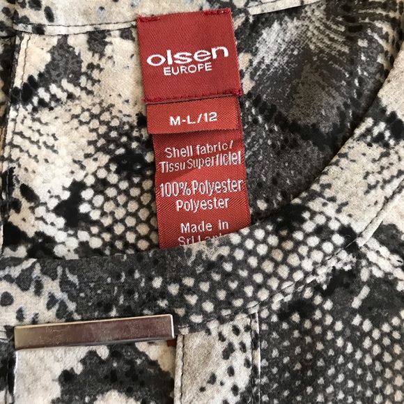 Ombré Python Design Tunic Top by Olsen Europe - Picture 3 of 6